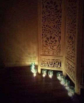 candlelight yoga classes at our studio in Lakeview Roscoe Village