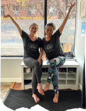 Co-owners of Five Keys Yoga, Rita Alvear and Erin Haddock